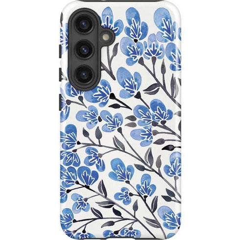 Blue Cherry Blossoms by Cat Coq Galaxy S25 Impact Case